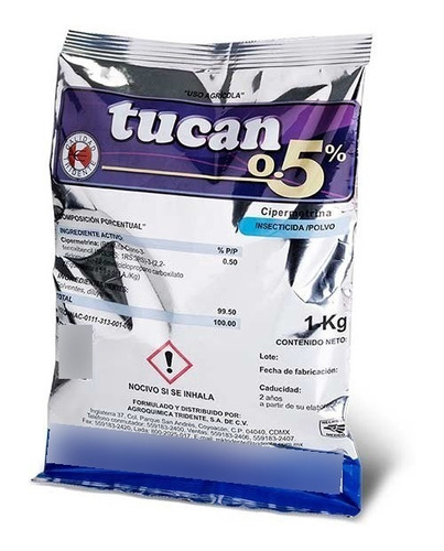 Exterminador Mata Hormigas Y Rastreros Tucan® 5 Polvo 1 Kilo