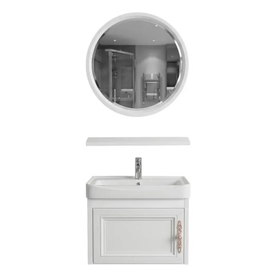 Lavabo Mueble De Baño Con Gabinete Y Espejo Diseño Moderno Minimalista Mueble Lavamanos Con Almacenamiento Para Baño... Un Agujero
