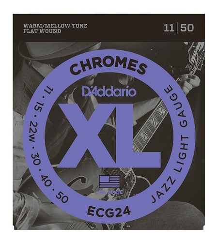 Cuerdas Para Guitarra Eléctrica 4:4 D'addario Ecg24