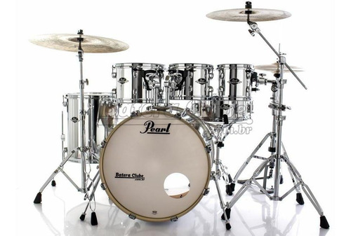 Bateria Pearl Mahogany 20',8',10',12',14' Com Kit Ferragens 