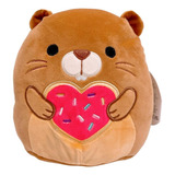 Peluche Squishmallows Chip Castor Corazón 19cm Original