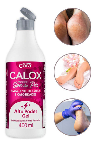 Calox Gel Amaciante De Calos Calosidades Spa Dos Pés 1 Litro