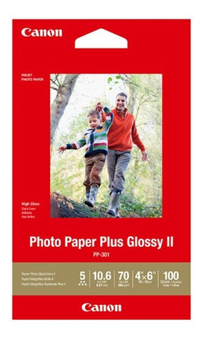 Papel Fotografico Canon Plus Glossy Ii 4x6  100 Hojas Pp-301