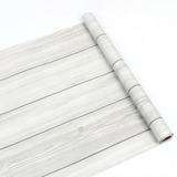 Papel De Colgadura Vinilo Madera Gris 10 Mt X 45 Cm Ancho