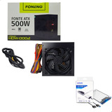 Fonte De Alimentação Pc Foneng Atx 500w 127/220v + Case Ssd