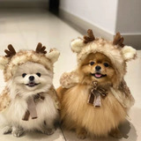 Capa De Reno Para Navidad Disfraces Para Perros Y Gatos