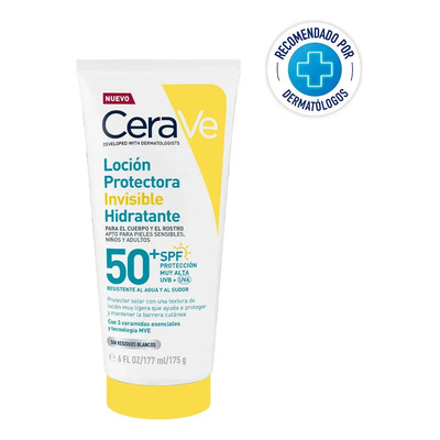 Cerave Loción Protectora Invisible Hidratante 50FPS 177ml | Meses sin interés