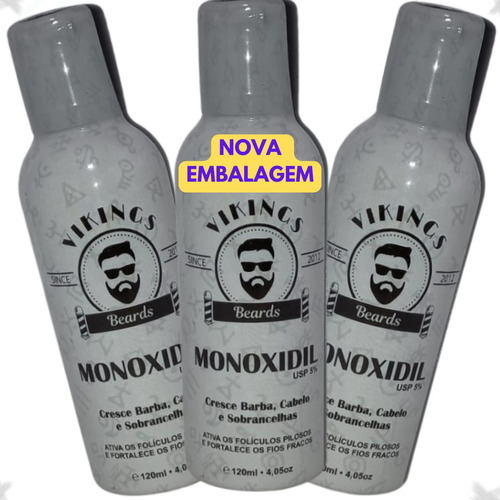 Trio Turbo - Monoxidil Masculino - 3 Unidades 120ml