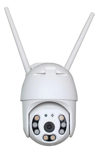Smart Camara Ip Wifi Alarma Exterior Anti Agua Ip66 Blanco