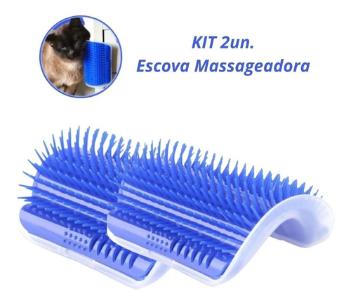 Kit 2 Massageadores Gato Parede E Quinas De Móveis C/ Catnip