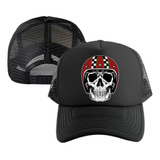 Gorra Motociclista Calavera Cachucha Malla Adulto-niño