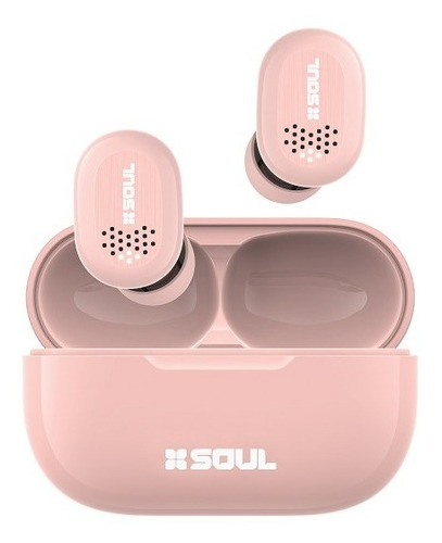 Auricular Bluetooth Soul Tws 700 Con Base De Carga Color Rosa