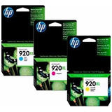 Cartuchos Hp 920xl Color Kit Com As 3 Cores Original Lacrado