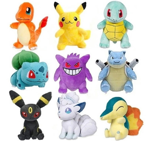 Peluche Pokemon Varios Personajes Principales Pikachu 22cm