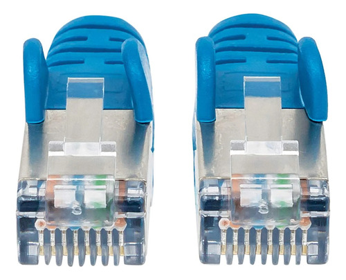 Cable De Red Cat6a 4.2 Metros Sftp Blindado Azul  Rj45