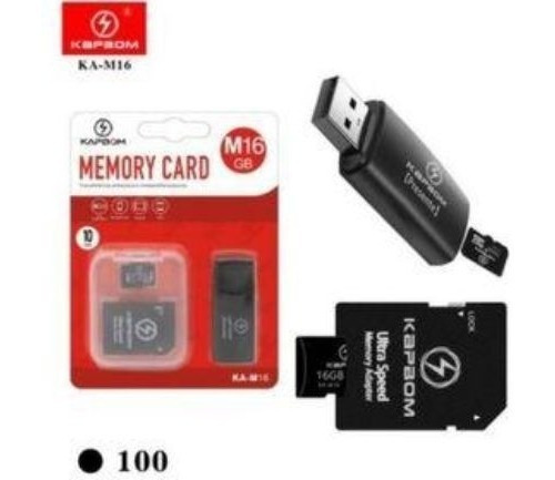 Cartão De Memoria Beep C/ Adaptador 16gb - Class10 Rs# Ka-m1