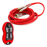 Kit Cabos Rca 5 Metros Tech One + Controle Sx2 Vermelho