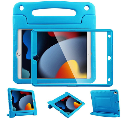 Funda Para iPad 10.2  (9a 8a 7a Gen) Viwime Para Ninos Azul