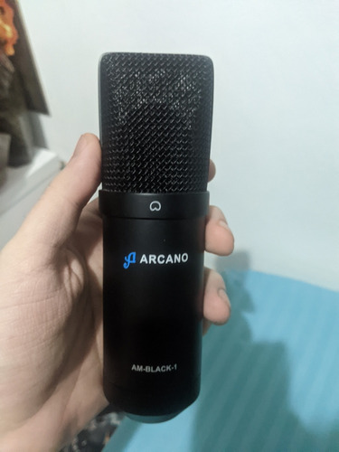Microfone Arcano Am-black-1 Condensador Cardioite Preto