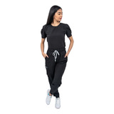 Pijama Quirúrgica Mujer Jogger Stretch Antifluido Scrub Eliz