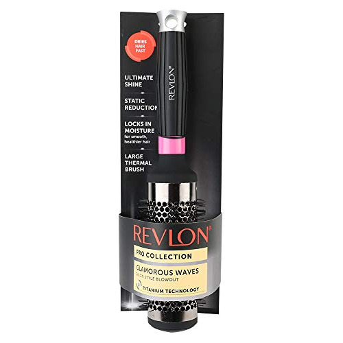 Cepillo Térmico Redondo De Titanio Revlon Smoothstay, Grande