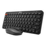 Combo Mini Teclado Mouse Inalambrico Delgado Cómodo Portable