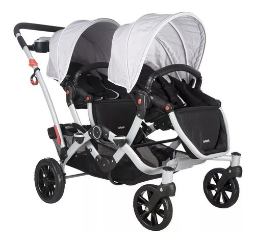 Cochecito Mellizos Duo Rider Infanti Asientos Desmontables