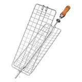 Kit 3 Un Espeto Grelha Giratório Concava Galvanizado 65 Cm