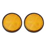 2 Reflejantes De Plástico 6mm Naranja Para Moto Atv Scooter