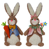 Decoraciones De Pascua Juego 2 Figuras De Conejo Iluminadas