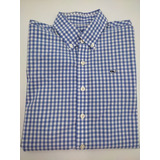 Camisa Vineyard Vines Kids Blanca Cuadros Azul 16/18 L 