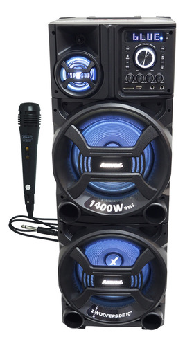 Caixa Som Amplificada Bluetooth 1400w Rms Led Tws Microfone