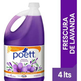 Limpiador Liquido Piso Desinfectante Poet  4 L Multiuso Lava