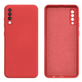 Capa Capinha De Silicone Compatível A50 A30s + Película 3d Cor Vermelho + Película