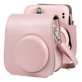 Funda De Cámara De Piel Rosa Para Fujifilm Instax Mini 11