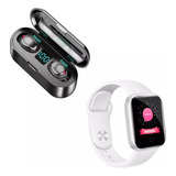 Combo Smartwatch D20 Y68 + Auricular F9 Touch Negro