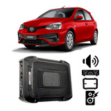 Caixa Slim Toyota Etios 2012 A 2021 350w Rms Amplificada