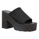 Sandalias 51396 Lickra Suecas Meter Tacon Ancho Plataforma 