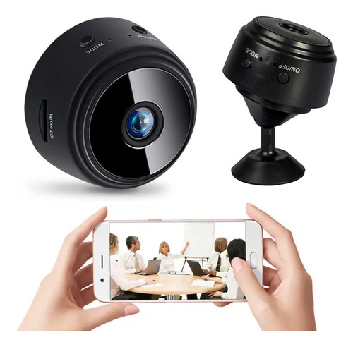 Camara De Seguridad Wifi Detector De Movimiento Mini Espía Color Negro A9