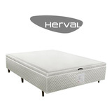 Base Cama Box Baú Casal Herval Montana 46x138x188 Cm, Branco