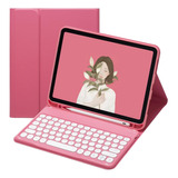 Funda Con Teclado Marca Henghui/para iPad Air 5/ Dark Pink