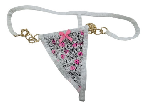 Lenceria Sexy Sensual Micro Tanga De Encaje Con Cadenas 