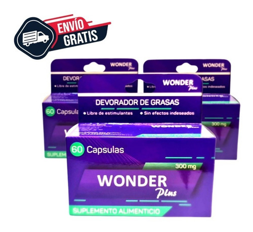 Pastillas Wonder Plus Para Adelgazar, Anti Oxidante 