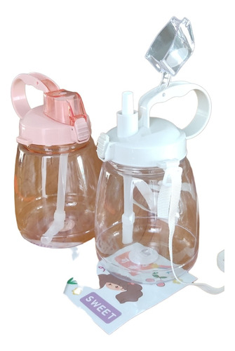 Botella Infantil Kawaii Con Apertura Automática 1 Litro