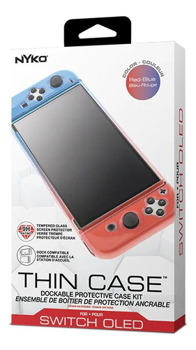 Funda Protector Switch + Mica De Cristal Original Red/blue