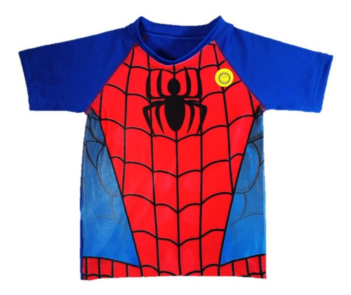 Remera Uv Spiderman Hombre Araña Marvel Niño Varon Agua
