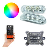 Kit Strobo Ajk Bt Automotivo Com Bluetooth 2 Faróis Led 12v