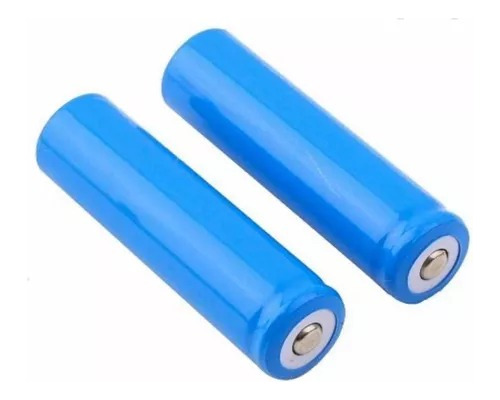 Pilas Recargables X2und Linterna Lampara Led Luz 18650 Azul