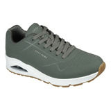 Tenis Para Hombre Skecher Uno Stand On Air Deportivo Verde Diseño De La Tela Liso Talla 25.5