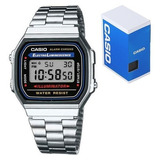 Reloj Casio Retro Vintage A168 Plata Original Envío Gratis